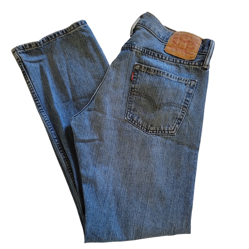 Levis 514 Straight Fit Mens‎ Jeans Medium Wash Denim W33 L32 00514-0163